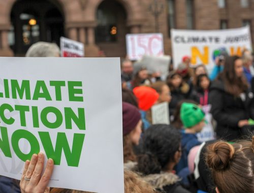 Climate Action Schild.